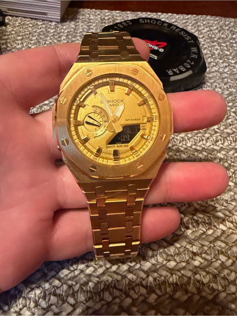 Casio Gold Tone Men's G-Shock Metal Bracelet Watch